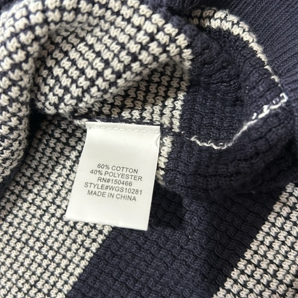 Market & Spruce Waffle Knit Navy Sweater - Picture 7 of 9